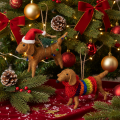Enfeite decorativo de cachorro dachshund para árvore de Natal, 16 cm, 2 peças. | Floristik24.pt