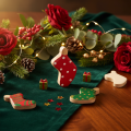 Meias de bolinhas, decoração de mesa de Natal, 6 cm, 8 peças | Floristik24.pt