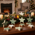 Conjunto de estrelas de madeira para decoração de mesa e peitoril de janela, 5 cm, 9 peças | Floristik24.pt