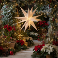 Estrela de Natal LED branca quente com temporizador para exterior, 60 cm | Floristik24.pt