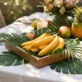 Decoração de banana artificial amarela fruta artificial como real 18cm | Floristik24.pt
