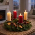Porta-velas castanho Ø9cm 4 peças | Floristik24.pt