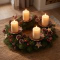 Porta-velas para colar Ø11cm H8cm efeito ferrugem 4 unidades | Floristik24.pt