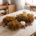 Decoração artificial em musgo castanho – almofada musgo 10/12/14cm 3 un | Floristik24.pt