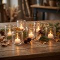 Porta velas porta velas vidro transparente Ø8cm H8cm 6 peças | Floristik24.pt