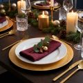 Prato decorativo dourado Ø28cm | Floristik24.pt