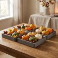 Bandeja decorativa rústica para uma decoração de mesa elegante, 15 cm, conjunto de 4 peças | Floristik24.pt