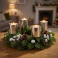 Porta-velas para colar porta-velas prateado Ø5cm 4 peças | Floristik24.pt