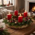 Guirlanda de palha natural de 35 cm, base para guirlandas decorativas, guirlanda do Advento e decoração para o ano todo, conjunto de 10 | Floristik24.pt