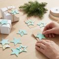 Estrelas decorativas para artesanato Menta espuma auto-adesiva de borracha 4cm 36 unidades | Floristik24.pt