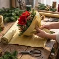 Papel Crepom Florista Dourado