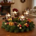 Porta-velas coroa prata Ø4,8cm 4 un | Floristik24.pt