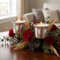 Porta-vela para tealight prata Ø6cm H10cm 2 unidades | Floristik24.pt
