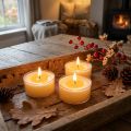 Velas tealight Pure Nature Lights, com duração de 10 horas, feitas com cera de colza, pacote com 8 unidades. | Floristik24.pt