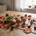 Cogumelos decorativos de madeira, mini marrons, Ø2cm, 24 peças | Floristik24.pt