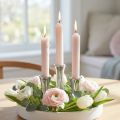 Velas curtas cor rosa claro 21×110mm 6 un | Floristik24.pt
