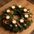 Suporte para velas em metal dourado Alt.9cm 8 un | Floristik24.pt
