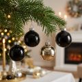 Mini bolas de vidro para árvore de Natal, pretas, 30mm, 9 unidades | Floristik24.pt