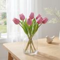 Decoração de flores Tulipas Flores artificiais Roxo 20cm 6 unidades | Floristik24.pt