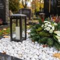 Seixos Deco na rede branco 1cm - 2,5cm 1kg | Floristik24.pt