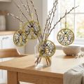 Abelha para pendurar pingente de decoração primavera de madeira Ø12cm 4uds | Floristik24.pt
