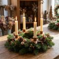 Velas castiçal Advent star marrom Ø9.5cm 4uds | Floristik24.pt