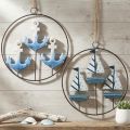 Anel decorativo de metal para pendurar veleiros / âncoras Ø18cm 2 peças | Floristik24.pt