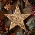 Cabide decorativo decorativo de estrelas de madeira em madeira decorativa rústica Ø20cm | Floristik24.pt