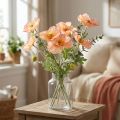 Flores artificiais decoração de flor de papoula artificial ramo de 35 cm 3 unidades | Floristik24.pt