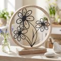 Flores de metal decoração de mesa madeira metal decoração de primavera Alt.19cm | Floristik24.pt