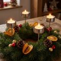 Porta-velas para plugar prata 21cm 8 un | Floristik24.pt