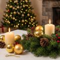 Bola de Natal de plástico ouro 6 cm 12 unidades | Floristik24.pt