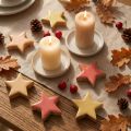 Decoração dispersa estrelas de madeira estrelas manga madeira damasco amarelo 5cm 12 un | Floristik24.pt