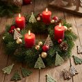 Espalhe estrela de abeto de Natal verde 3x4,5cm 72 un | Floristik24.pt