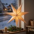 Estrela de papel iluminada, juta natural, Natal, 60 cm | Floristik24.pt