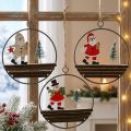 Pingente de Natal Papai Noel boneco de neve Ø12cm 3uds | Floristik24.pt