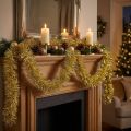 Guirlanda Glamorosa de Ouropel Dourado 270cm – Perfeita para decorações festivas e elegantes | Floristik24.pt