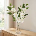 Ramo artificial de clematis com flores para decoração elegante e de baixa manutenção, 81 cm, 2 peças. | Floristik24.pt