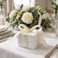 Fita decorativa para presente, fita creme, fita de orla 15mm 3m, 10 peças | Floristik24.pt