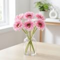 Flores artificiais de gerbera para jardim, rosa, 47 cm, 6 peças. | Floristik24.pt