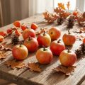 Maçãs artificiais decorativas Cox Orange de 3,5 cm, 24 unidades, para decoração de outono. | Floristik24.pt