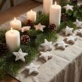 Decoração Estrela de Coco Estrelas de Coco Branco Lavado 5cm 30 un | Floristik24.pt