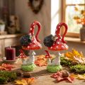 Fly agaric com decoração de ouriço cogumelo decoração de outono H14cm 2 unidades | Floristik24.pt