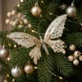 Borboleta para prender, decoração de árvore, Advento, decoração de casamento, clipe de decoração L16cm L13cm | Floristik24.pt
