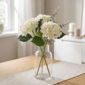 Hortênsia, flor de seda, flor artificial para decoração de mesa branco, verde L44cm | Floristik24.pt