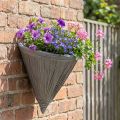 Vaso de suspensão cinza Vaso de flores para pendurar candeeiro de parede 30×17cm | Floristik24.pt