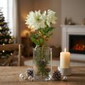 Rosa de Natal Artificial Rosa de Neve Decoração Flores de Seda 36cm | Floristik24.pt
