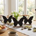 Decoração de mesa em madeira borboleta preta natural 15cm 6 peças | Floristik24.pt