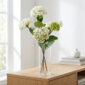 Flor artificial planta bola de neve Virburnum branco Ø8cm 64cm | Floristik24.pt
