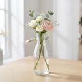 Garrafa de vidro decorativa com tampa transparente Ø7cm 20,5cm | Floristik24.pt